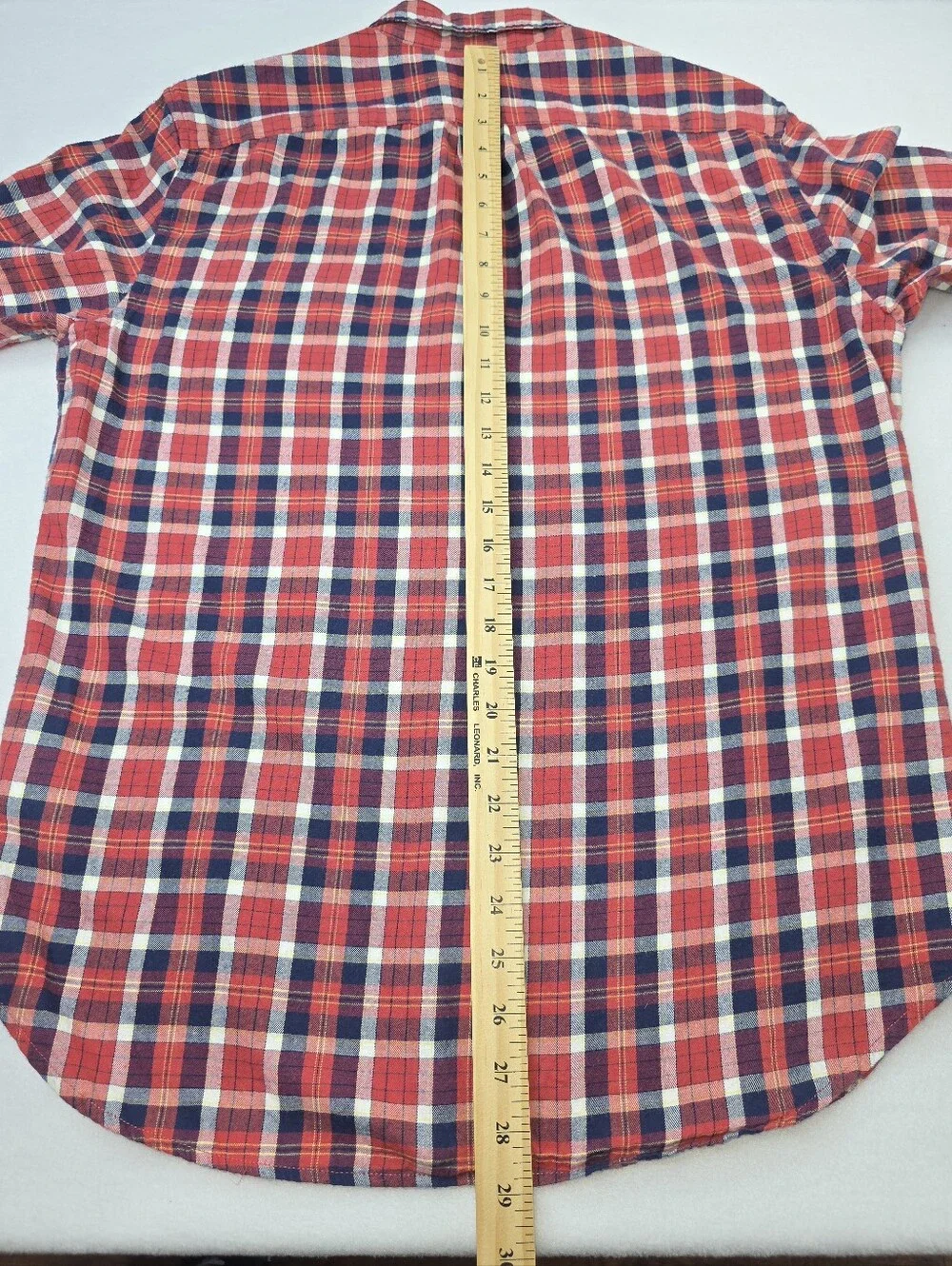 J.Crew Men's Re-Imagined Red Plaid Button Down Shirt Size Medium A-3740